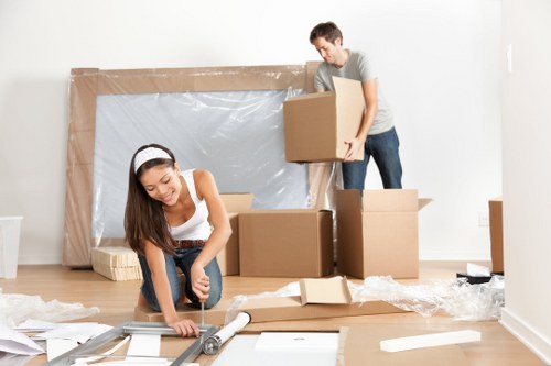Removals team preparing a move in Balham
