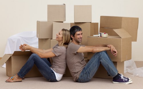Family and renovation items placed in a Balham storage facility